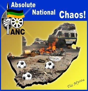 ANC chaos and distruction.