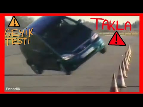 Geyik Testinde Başarısız Olan Arabalar (moose test) Takla!